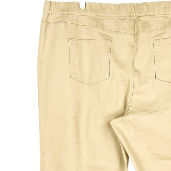 Isaac Mizrahi Women's Stretch Elastic Waist Pull-on Beige Pants Size 28WP NWOT - Picture 8 of 15